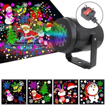 레이져프로젝터 움직이는 무대조명 램더블 헤드 크리스마스 레이저 프로젝터 램프 홈 인테리어 분위기 야, 10 UK Color Xmas