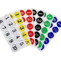 컬러 원형 에폭시 번호판 / 사물함 테이블 목욕탕 숫자 안내판 라커 번호 스티커 숫자판, JS 흰색 31~40