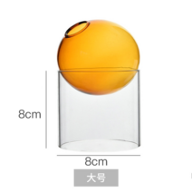꽃병 생화 조화 화병 홈 거실 장식 크리 에이 티브 테 디 유리 꽃 방꾸미기 데코 소품, 04 Stand Vase-Yellow
