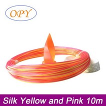 3D 프린터 펜 필라멘트 PLA 1.75mm 리필 10 미터 플라스틱 실크 글로우 우드 매트 및 를위한 펜110771, S 옐로우 핑크 10m