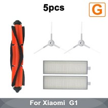[호환제품] hepa 사이드 브러시 메인 브러시 걸레 천 액세서리 xiaomi g1 mi 로봇 vacuum-mop essential mijia 클리너 예비 부품, 5개