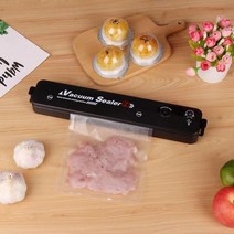 과자봉지 비닐 PVC필름 접착기 실링기 가정용 업소용 밀봉기 식품 진공 실러 포장 기계 플러스 가방 수비드 가방 자동 주방 보관, 검은색, 우리 110v