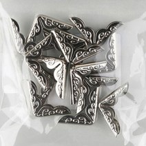 북아트 메뉴판 코너캡 북코너 책마감 자재 재료 은색