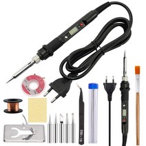 80W Electric Soldering Iron Kit Set Digital Temperature Adjustable Welding Tool Solder Tin With Ir, [01] 220V EU Plug, [04] Set4