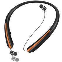 골전도 블루투스 이어폰 HX801 넥 밴드 헤드폰 LG HBS900 스포츠 이어버드 Hifi 스테레오 베이스 무선 헤드셋 방수, [01] black orange