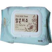 맑은미소 물티슈 캡형 100매 20팩