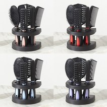 (니양몰) 머리빗 헤어 브러쉬 빗 7종세트 볼륨빗 두피마사지 빗 참빗 종합 빗 세트, 브러쉬7종-레드, 1세트