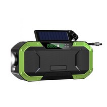 자가발전기 캠핑 휴대용 태양광 라디오 발전기 5000mAh 다기능 손 미니 라디오 태양 크랭크 발전기 자기 전, 03 Green