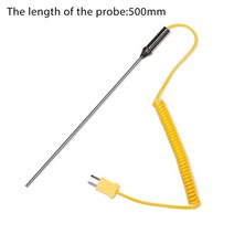 온도계측기 자기온도계 내구성 100/150/200/300/500mm K 타입 열전대 프로브 센서 온도-50 °C ~ 1200 와, 05 500mm