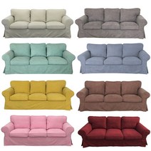 [아우라홈]플란넬 이케아 EKTORP 엑토르프 3인용 셔닐 패브릭 쇼파커버 리폼덮개 맞춤커버, 오렌지18