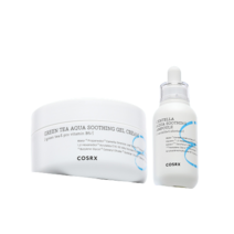 [수분듀오] 코스알엑스 하이드리움 수딩 앰플+크림 2종 세트 (수딩 앰플40ml+그린티 아쿠아 수딩 젤 크림 50ml), 하이드리움 2종(수딩앰플+수딩젤