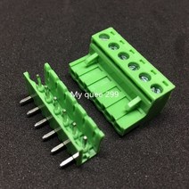 100 세트 2EDG 5.08mm 플러그 + 소켓 2P 3P 4P 5P 6P 7P 10P (90 도 구부러진 다리) 스플라이스 커넥터 터, 05 6P