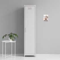 마켓비 MKB 철제수납장 캐비넷 긴세로 1문 3801690, 라이트그레이