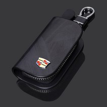 가죽 자동차 키 가방 체인 지갑 주최자 캐딜락 에스컬레이드 Tiburon Deville 세비야 XT5 XTS CTS BLS SLS, 01 Black