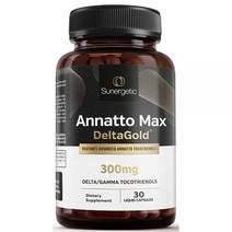 아나토 토코트리에놀 보충제 델타골드 함유 비타민 E 300mg 델타 + 감마 (액체 캡슐 30개)