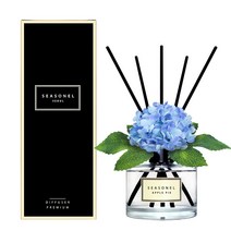 시즈넬 플라워 디퓨져 200ml 미니수국 조화 블루, 애플파이향
