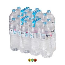 미네랄 광천수 하이트진로 석수 가성비 가정용 사무실용 2L 24펫, 하이트진로 석수 2L 24펫