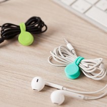 달자샵 1+1 자석 케이블 홀더 전선 정리 똑딱이 줄 다용도 활용 클립, 1Pcs+1Pcs, 그린