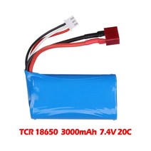 RC 배 선박 보트 Udi U12A Syma S033g Q1 H100 H101 H102 FT009 모델 부품EL2P SM JST 플러그T74V 5bEA1, 7.4 볼트, 06 7.4V 3000mAh T