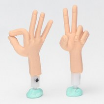 내부에 알루미늄 와이어가 실리콘 핸드 스톱 모션 인형용 자유로운 움직임 1쌍, 02 Silicone hands