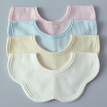 바니블라썸 유아스카프빕 이유식 아기턱받이 여름용 무지롤링 턱받이 어린이집준비물