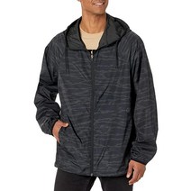 Volcom 남성용 Stone Lite 패커블 후드 윈드브레이커 재킷 정품보장