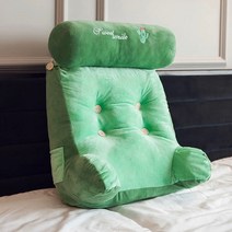 LEYDUN 삼각 베개 쿠션 쿠션 탈부착 가능, 녹색
