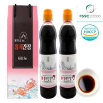 순창 기픈샘 핑크소금 홍게액기스 만능 간장 500ml 2개 1세트