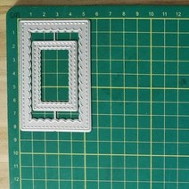 다이컷 틀 커팅다이 스텐실 사각형 별 심장 원형 DIY 공예 금속 절단 다이 스크랩북 양각 종이 카드 앨범 템플릿, small border 8