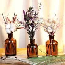 발향 좋은 프리미엄 플라워 프리저브드 디퓨저 실내방향제 200ml, 꽃 선택:가을타는 베이지|향 선택:핑크 샌드