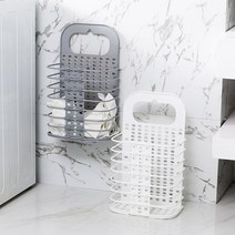 템포미 접이식 다용도 빨래바구니 세탁바구니 수건 양말 수납함 분리수거 다용도수납함, 1개, 중형그레이BGM