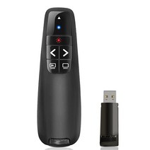 파워포인트용 프리젠테이션 클리커 노트북 프리젠테이션 리모컨용 클리커 USB 무선 프레젠터 리모컨 컴퓨터/맥/PPT/구글 슬라이드 어드밴서용 파워 포인트 원격 클리커, 1 Unit