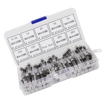 Royalways 250V M6x30mm 0.5A-30A 자동차 퓨즈 튜브 유리관 퓨즈 홀더 키트 72pcs, As Described