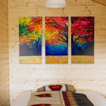 아란아트 풍경화 분할액자 캔버스 그림 45종 거실 카페 주방 인테리어, 1. 중형 40x80(cm) 3개