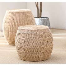 라탄 스툴 의자 보조 화장대 원룸 야외 거실 카페 커피숍, 31x22cm