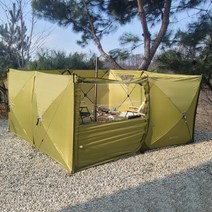 미르카 원터치 멀티 윈드스크린 불멍텐트 사이드월, 탄색