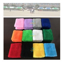 토이앤조이 12색 체육대회 운동회 손목밴드 손목아대/스포츠 손목 보호대/응원소품/행사 단체게임, 연두1쌍