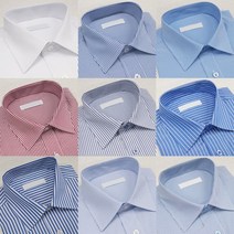 핸써밍 빅사이즈 (95~130) 남성 긴팔 일자핏 스트라이프 와이셔츠