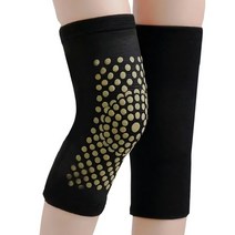 무릎 온열기 2pcs 자체 가열 패드 전기석 지원 관절염 관절 통증 완화 및 Injur 용 온열 장치, 01 Black