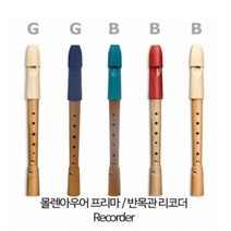 [몰렌아우어] 프리마 소프라노 / 반목관 리코더, 바로크식(하늘색)