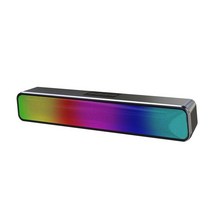 데스크탑 PC용 컴퓨터 스피커 HiFi 스테레오 사운드바 RGB 게임, 15.16인치x2.95인치x2.56인치, ABS, A