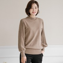 마릴린 볼륨소매 울 반목니트 NT112306