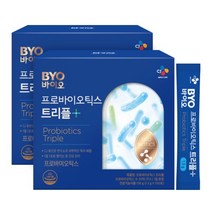 CJ BYO 프로바이오틱스 트리플 식물성 유산균 100포 + 쇼핑백 증정, 100포 x 2박스