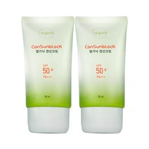 엘가닉 (캔선크림 2개) 세트 - 여름 암환자 피부 사용가능 / 순한 자연유래 무기자차 선블록, 쇼핑백 O