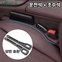 헬돈 차량용 틈새 쿠션 시트 사이드 틈새막이 포켓, 1세트, 블랙
