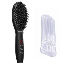 긴머리웨이브고데기 Electric Hair Straightener Brush LCD Heating Ionic Hot Comb Iron Anti Static Cera, 02 black not box_01 미국