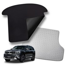 미로카매트 기아자동차 모하비 5인승 고무 차박 방수 트렁크매트 3타입, 스틸블랙, 더뉴 모하비 (16년~19년) 5인승, 기아