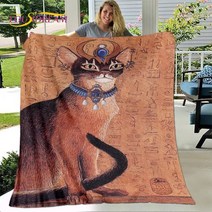 구스베개 구스이불커버 구스이불 이집트 신 테마 세스 바스토 Amun 담요 플란넬 던지기 부드럽고 거실 침실 침대 소파, [06] 180x230cm, [10] 10