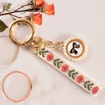 안젤리나샵 (오리본키링) 키링선물 열쇠고리 자동차 키홀더 에어팟키링 버즈키링 리본장식 다용도홀더