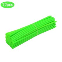 자전거 용품 바이크 오토바이 72 Pcs 휠 림 스포크 랩 키트 스킨 커버 Motocross 먼지 핏 Enduro 24CM/17CM, 08 24CM Green 72pcs